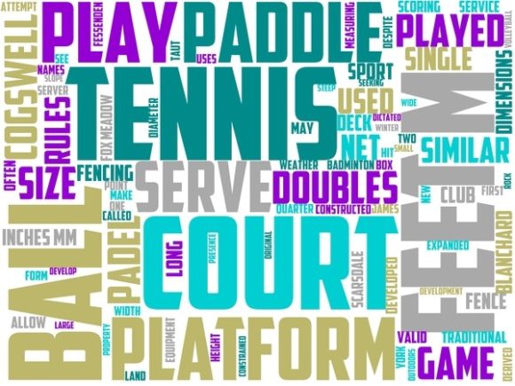 Platform Tennis Wordart Banner