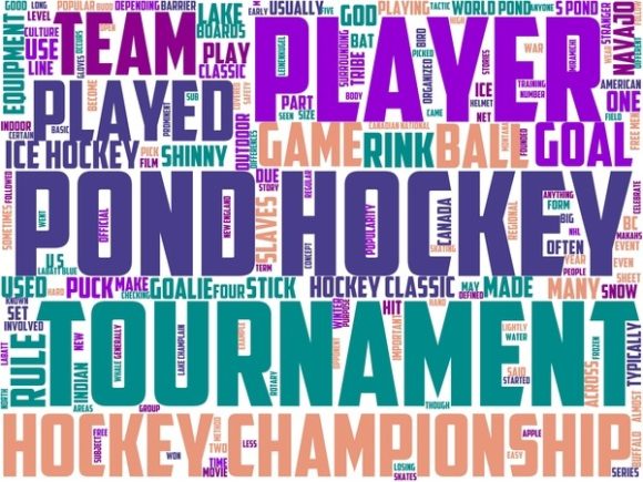 Pond Hockey Wordart Sublimation: Hand-Drawn Inspiration for Creative Projects